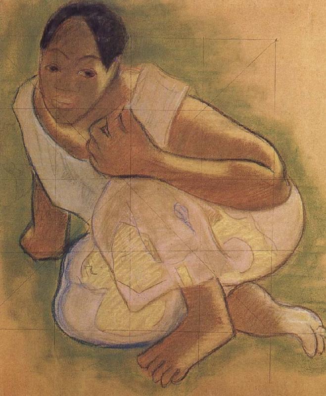 Paul Gauguin Tahiti woman Sweden oil painting art
